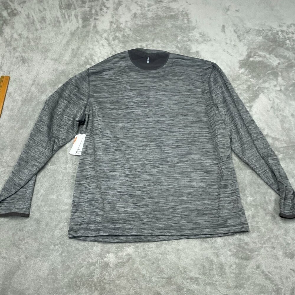 Mens Bass Outdoor XL Gray Quarter-Zip Long Sleeve Pullover NWT 6275